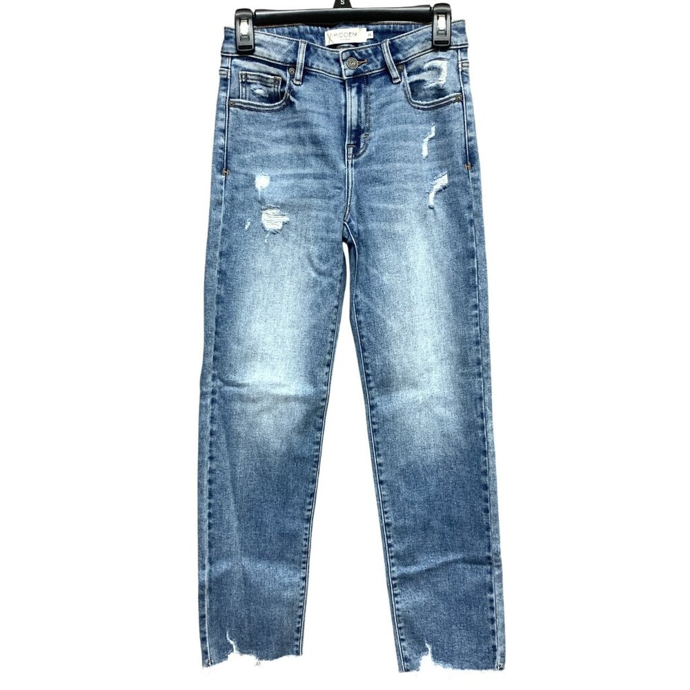 Distressed Blue Jeans